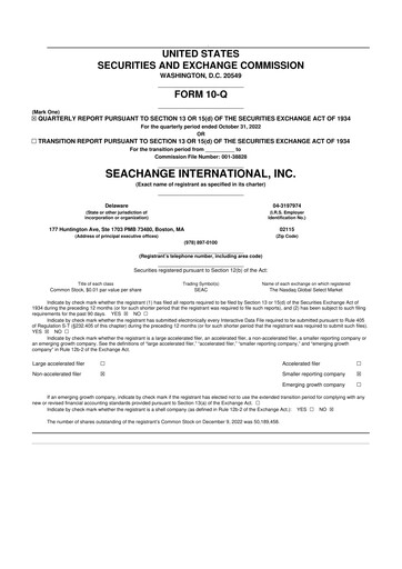 Thumbnail SeaChange International 10-Q Quarterly Report FY2023 