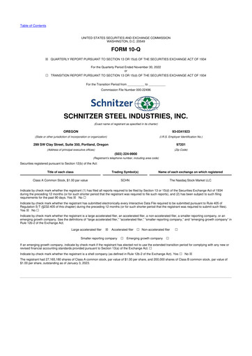 Thumbnail Radius Recycling 10-Q Quarterly Report FY2022 