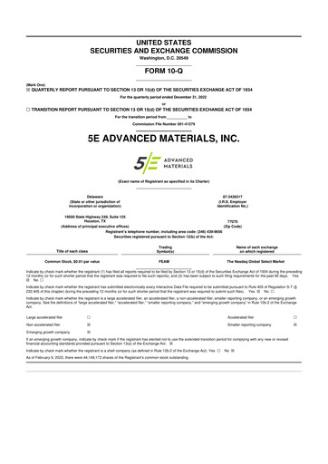 Thumbnail 5E Advanced Materials 10-Q Quarterly Report FY2023 