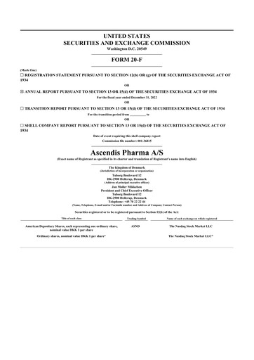 Thumbnail Ascendis Pharma
 20-F Annual Report 2022