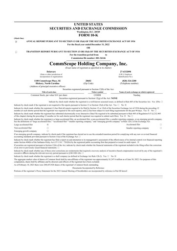 Vorschaubild CommScope
 10-K Jahresbericht 2022