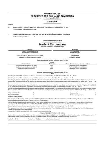 Miniature Navient 10-K Rapport annuel 2022