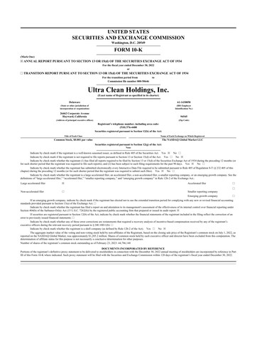 Vorschaubild UCT (Ultra Clean Holdings) 10-K Jahresbericht 2022