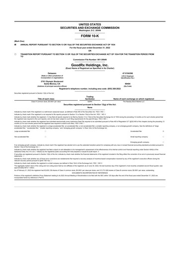 Thumbnail GoodRx 10-K Annual Report 2022