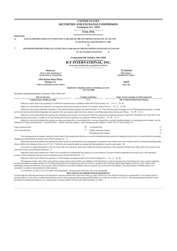 Thumbnail ICF International 10-K Annual Report 2022