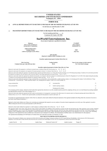 Thumbnail United Parks & Resorts 10-K Annual Report 2022