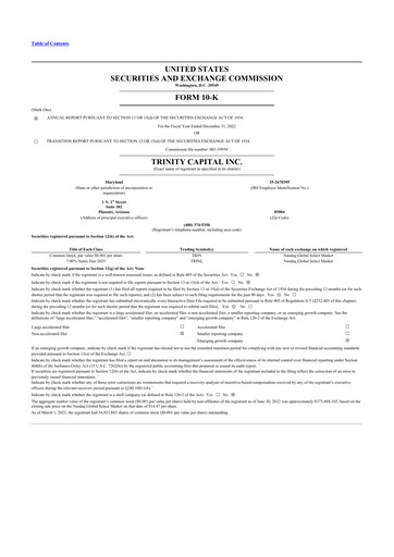 Thumbnail Trinity Capital 10-K Annual Report 2022