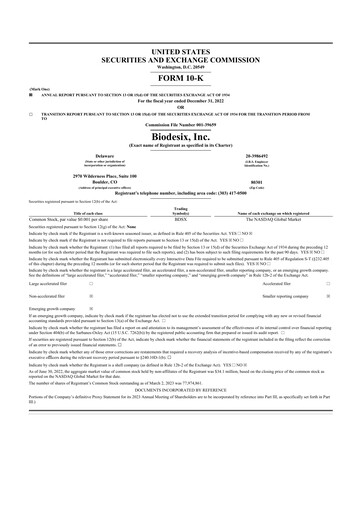 Thumbnail Biodesix 10-K Annual Report 2022