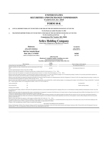 Thumbnail Scilex Holding 10-K Annual Report 2022