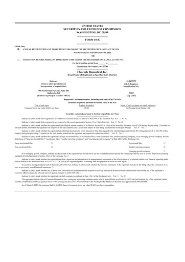 Thumbnail Clearside Biomedical
 10-K Annual Report 2022