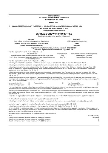 Thumbnail Seritage Growth Properties
 10-K Annual Report 2022