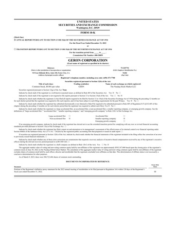 Thumbnail Geron 10-K Annual Report 2022