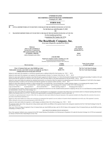 Vorschaubild The Beachbody Company 10-K Jahresbericht 2022