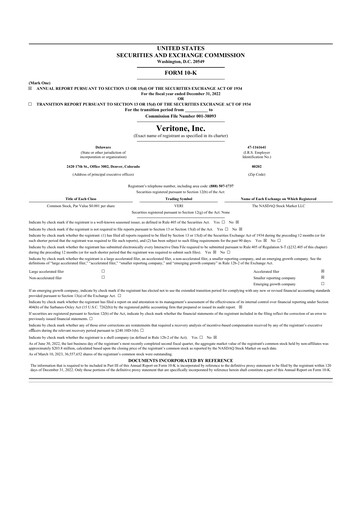 Thumbnail Veritone 10-K Annual Report 2022