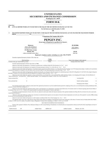 Miniature PepGen 10-K Rapport annuel 2022