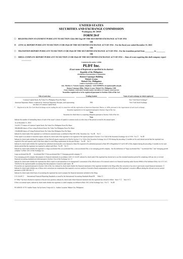 Thumbnail PLDT 20-F Annual Report 2022