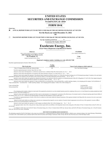 Thumbnail Excelerate Energy 10-K Annual Report 2022