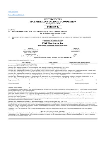 Thumbnail IGM Biosciences 10-K Annual Report 2022