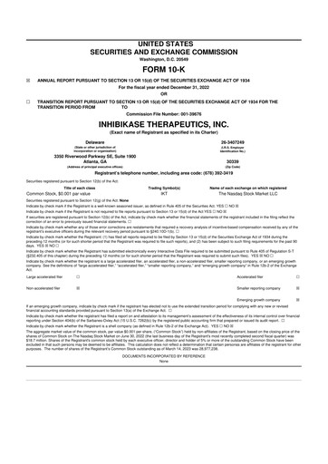 Thumbnail Inhibikase Therapeutics 10-K Annual Report 2022