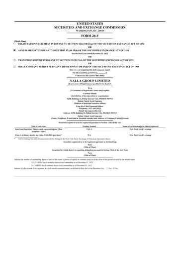 Thumbnail Yalla Group 20-F Annual Report 2022