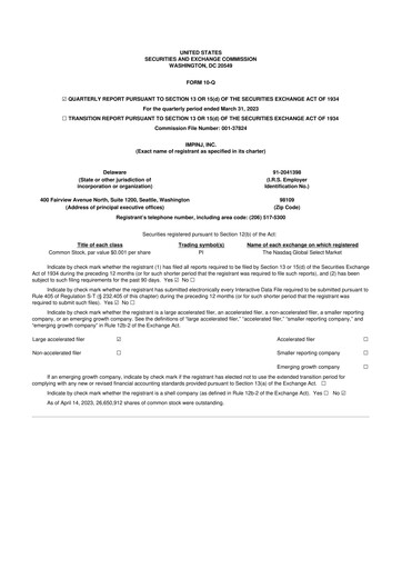 Thumbnail Impinj 10-Q Quarterly Report FY2023 