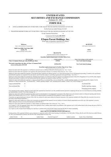 Miniature e2open 10-K Rapport annuel 2023