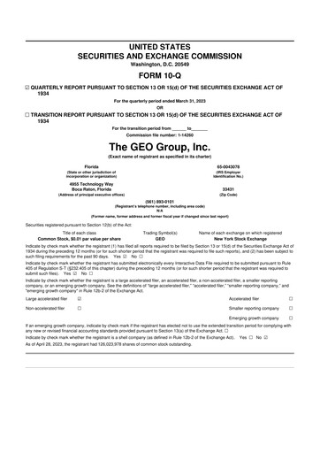 Thumbnail Geo Group 10-Q Quarterly Report FY2023 