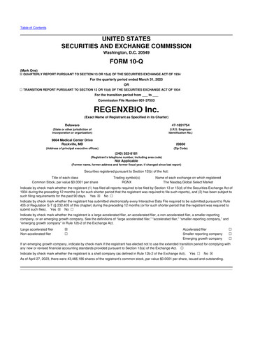 Vorschaubild REGENXBIO 10-Q Quartalsbericht 2023 