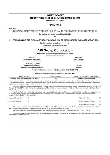 Thumbnail APi Group 10-Q Quarterly Report FY2023 