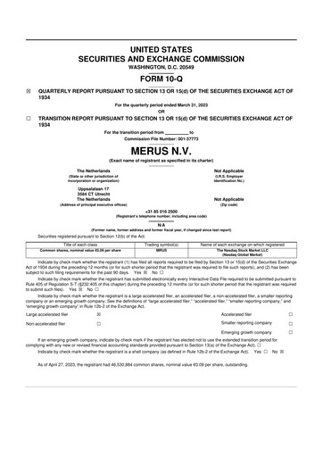 Thumbnail Merus 10-Q Quarterly Report FY2023 