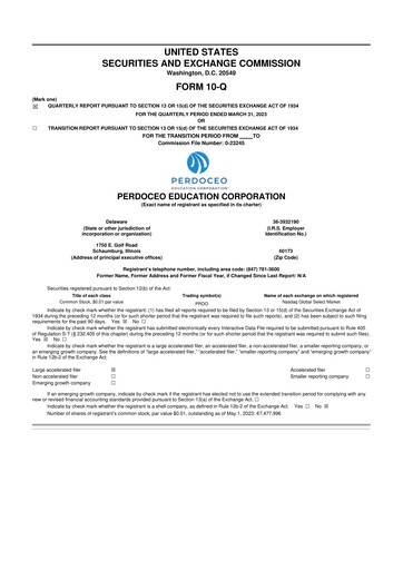 Thumbnail Perdoceo Education 10-Q Quarterly Report FY2023 