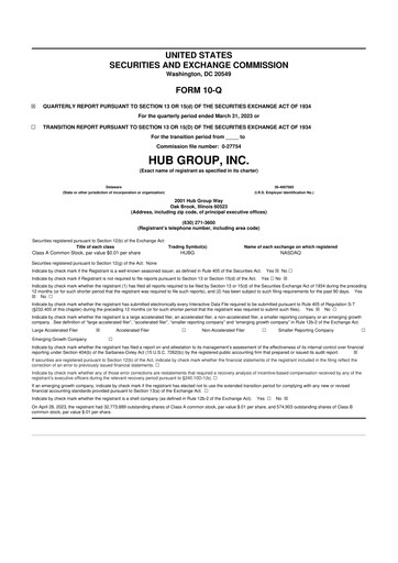 Thumbnail Hub Group
 10-Q Quarterly Report FY2023 