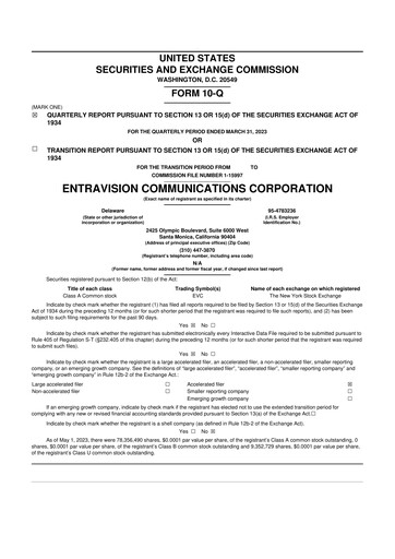 Thumbnail Entravision Communications
 10-Q Quarterly Report FY2023 