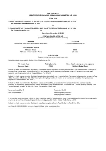 Thumbnail First Mid Bancshares 10-Q Quarterly Report FY2023 