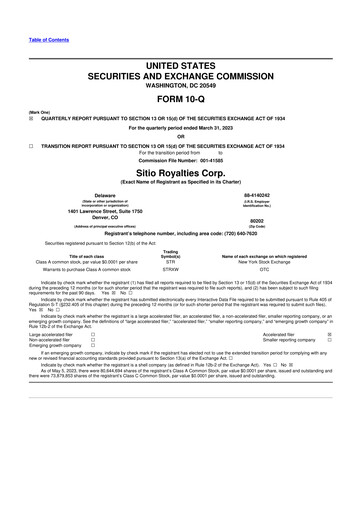 Thumbnail Sitio Royalties 10-Q Quarterly Report FY2023 