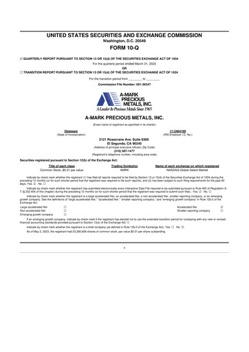 Thumbnail A-Mark Precious Metals 10-Q Quarterly Report FY2023 