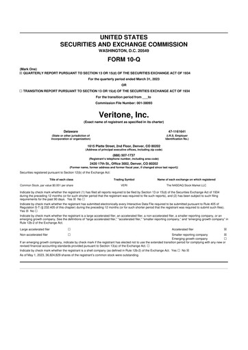 Thumbnail Veritone 10-Q Quarterly Report FY2023 