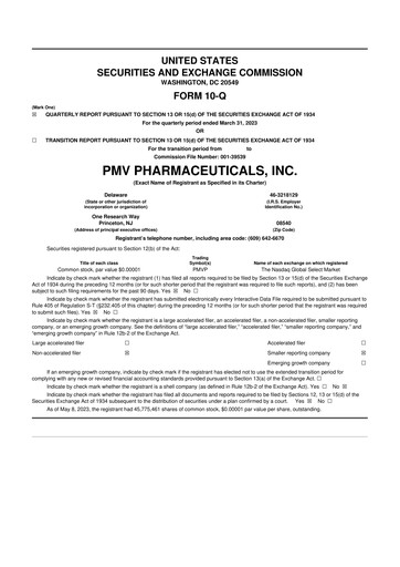 Thumbnail PMV Pharmaceuticals 10-Q Quarterly Report FY2023 