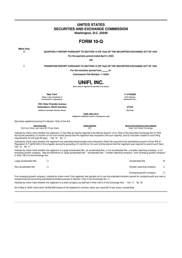 Vorschaubild Unifi 10-Q Quartalsbericht 2023 