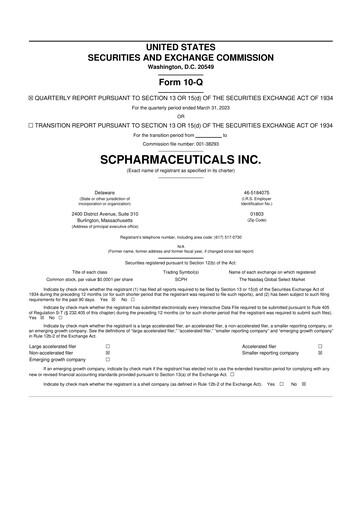 Thumbnail scPharmaceuticals 10-Q Quarterly Report FY2023 