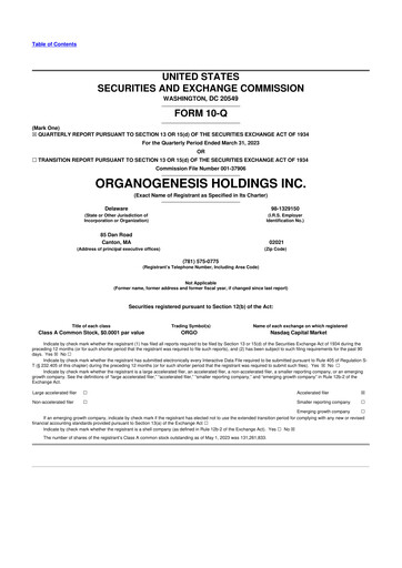 Thumbnail Organogenesis 10-Q Quarterly Report FY2023 