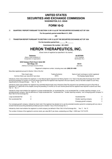 Thumbnail Heron Therapeutics 10-Q Quarterly Report FY2023 