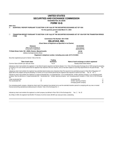 Thumbnail HilleVax 10-Q Quarterly Report FY2023 