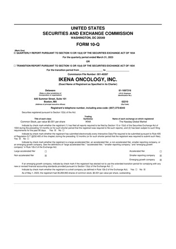 Thumbnail Ikena Oncology 10-Q Quarterly Report FY2023 