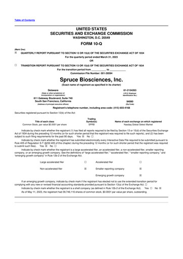 Thumbnail Spruce Biosciences 10-Q Quarterly Report FY2023 
