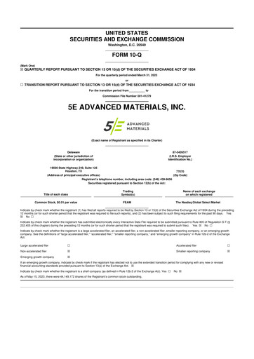 Thumbnail 5E Advanced Materials 10-Q Quarterly Report FY2023 