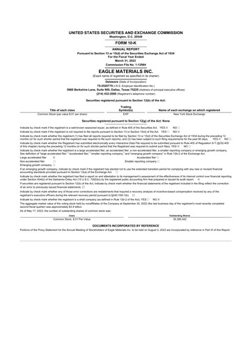 Thumbnail Eagle Materials
 10-K Annual Report 2023