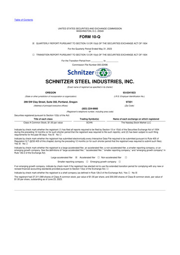 Thumbnail Radius Recycling 10-Q Quarterly Report FY2023 