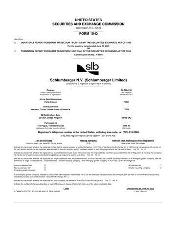 Vorschaubild SLB (Schlumberger) 10-Q Quartalsbericht 2023 