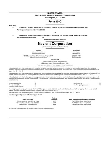 Vorschaubild Navient 10-Q Quartalsbericht 2023 